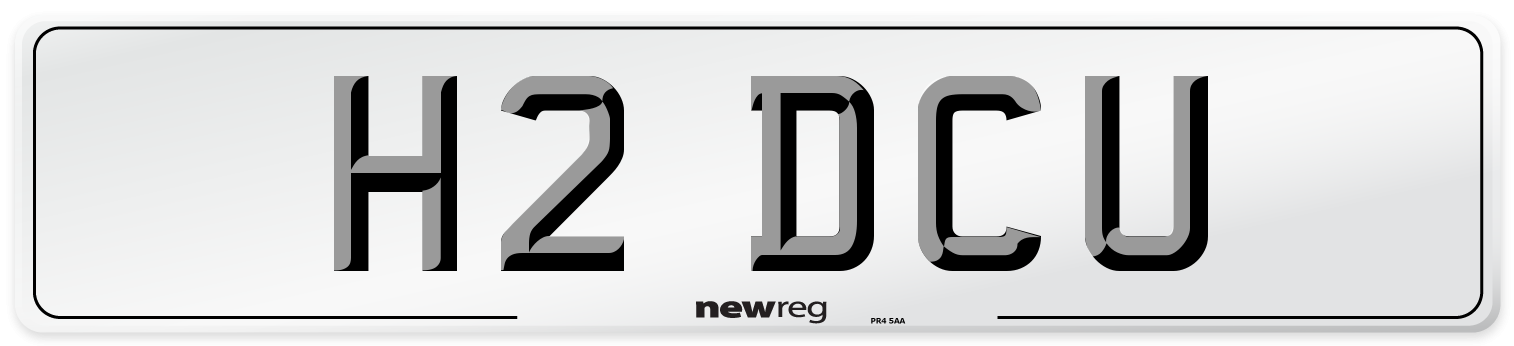 H2 DCU Number Plate from New Reg